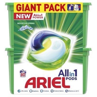 Ariel gelové kapsle 80dáv.Mountain Spr. Ariel gelové kapsle 80dáv.Mountain Spr. - Drogerie Prací prostředky Kapsle
